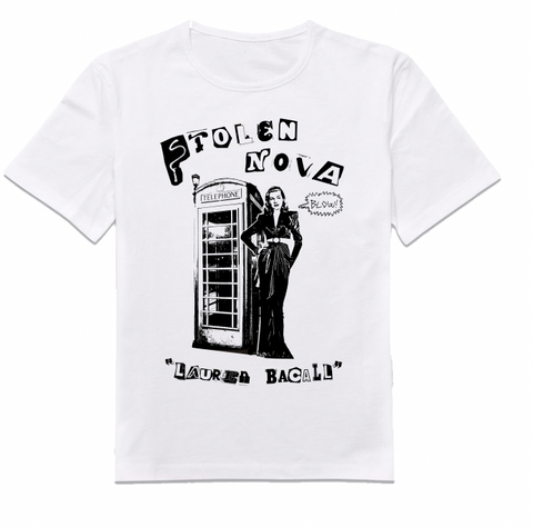 "Lauren Bacall" Short Sleeve T-Shirt White